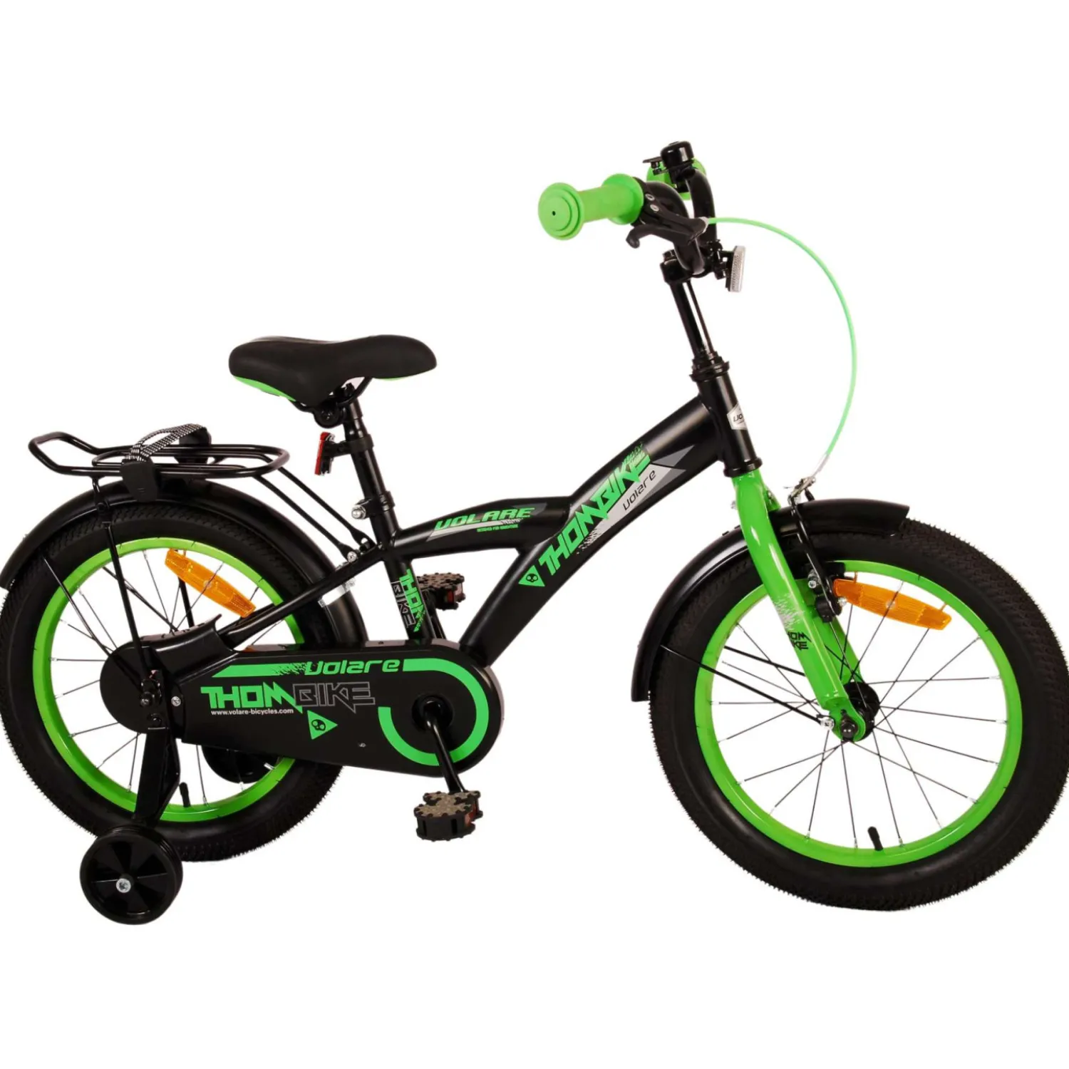 Volare Thombike Fiets - 16 inch - Zwart Groen- Online