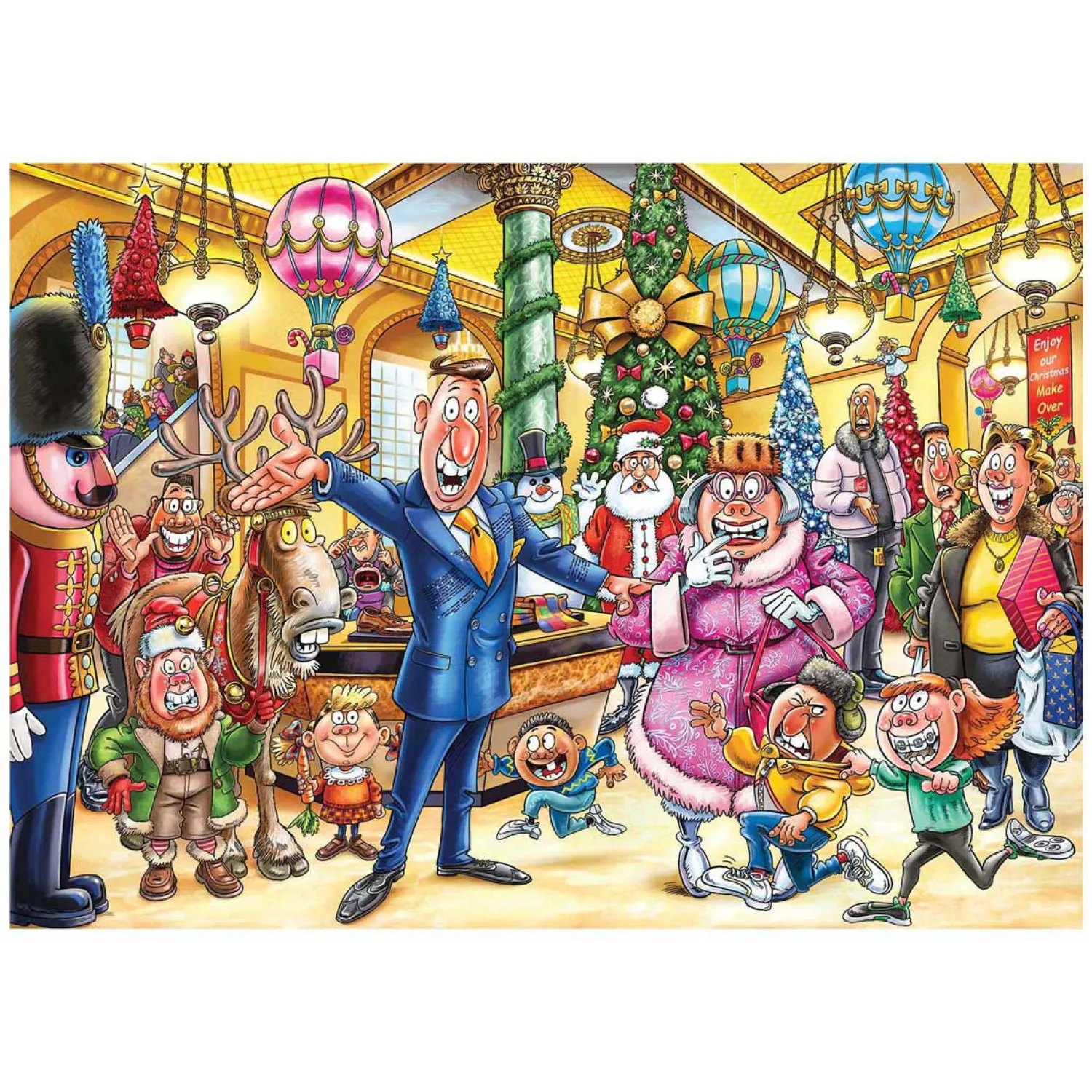 Wasgij Christmas 21 Legpuzzel - Een Feestelijke Make-Over! - 2x1000st.-Jumbo Clearance