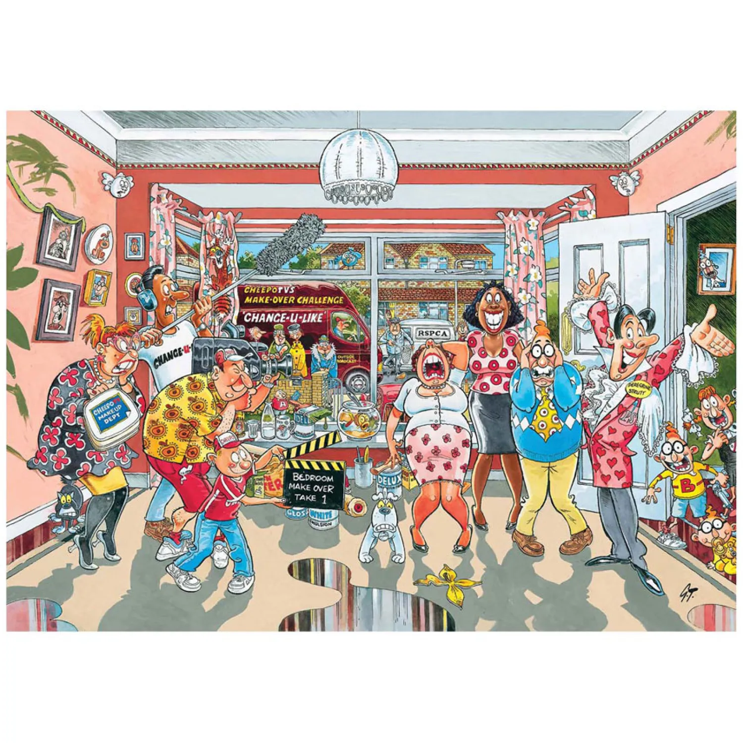 Wasgij Retro Original 9 Legpuzzel - Klein Verbouwinkje, 1000st.-Jumbo Outlet