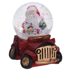 Waterbal Kerstfiguur in Auto, 6,5cm New