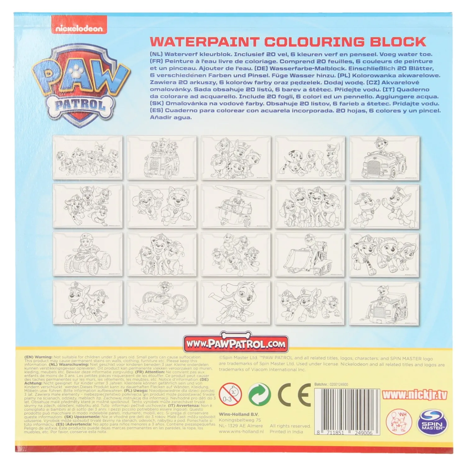 Waterverf Kleurboek PAW Patrol-