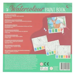 Waterverfkleurblok Volwassenen - Bosdieren - incl Penseel en 6 kleuren waterverf-Wins Holland Hot
