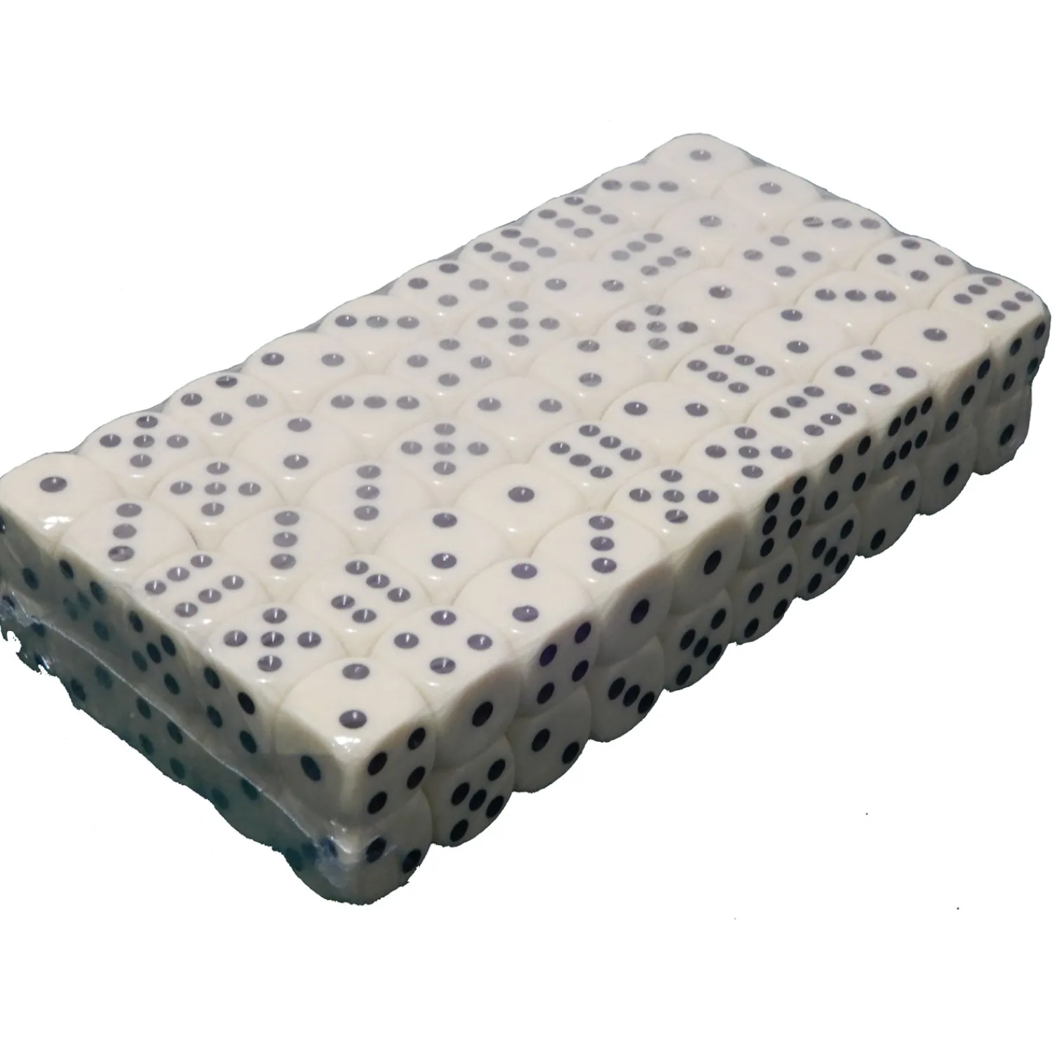 Witte Dobbelstenen, 100st, 16mm- Discount