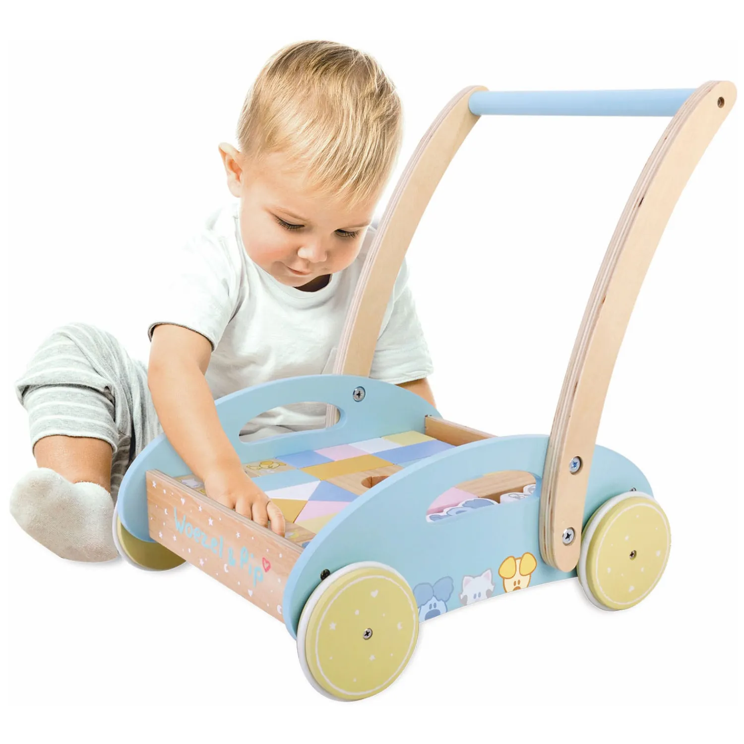 Woezel en Pip Baby Blokkenkar Loopwagen-Rubo Toys Best