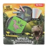 World of Dinosaurs Stoepkrijt Dino met Sjablonen, 10dlg. Clearance