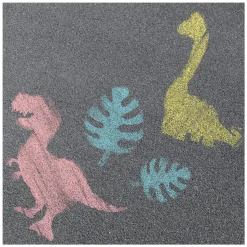 World of Dinosaurs Stoepkrijt Dino met Sjablonen, 10dlg. Clearance