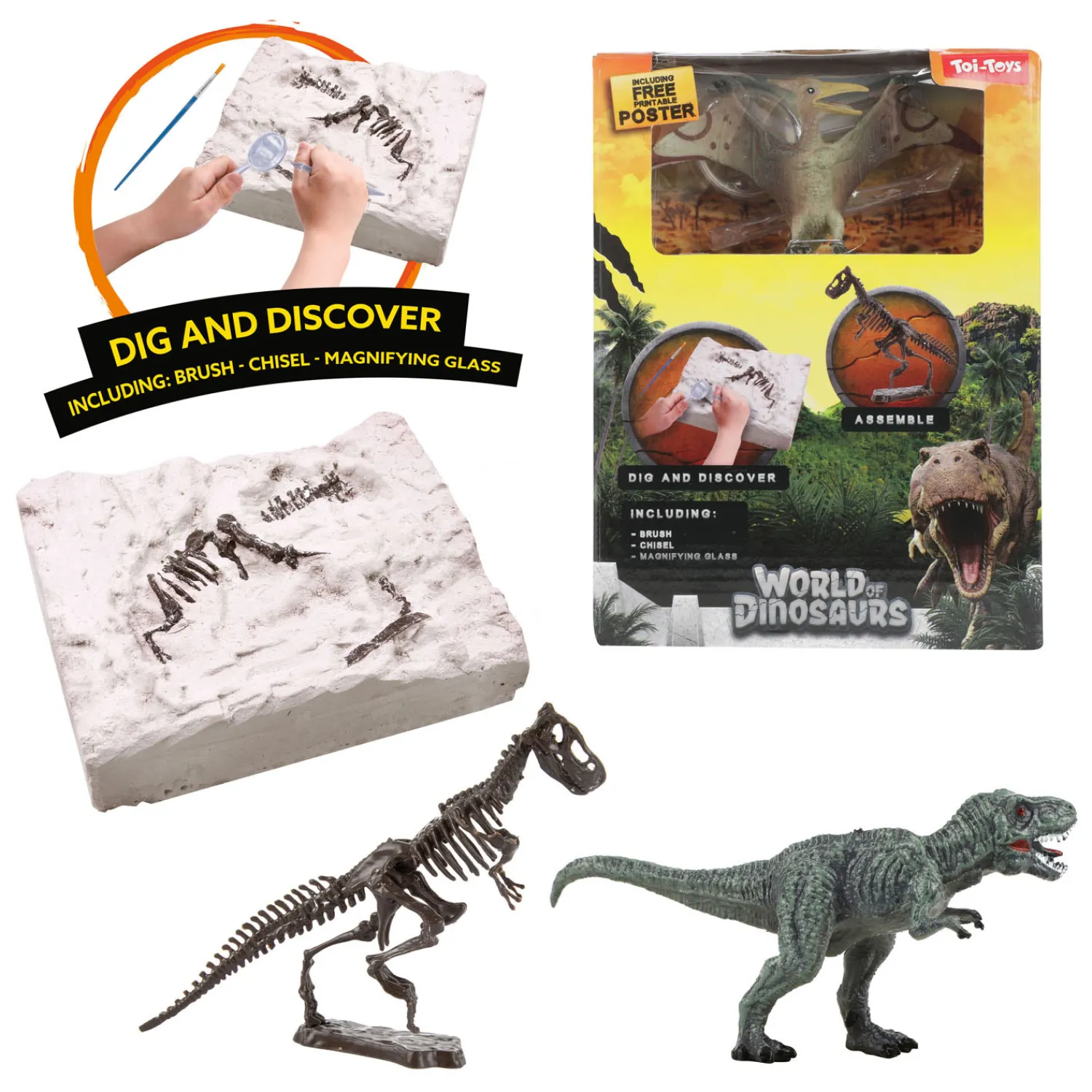 Uitgraafset 'dino fossiel'>World of Dinosaurs Online