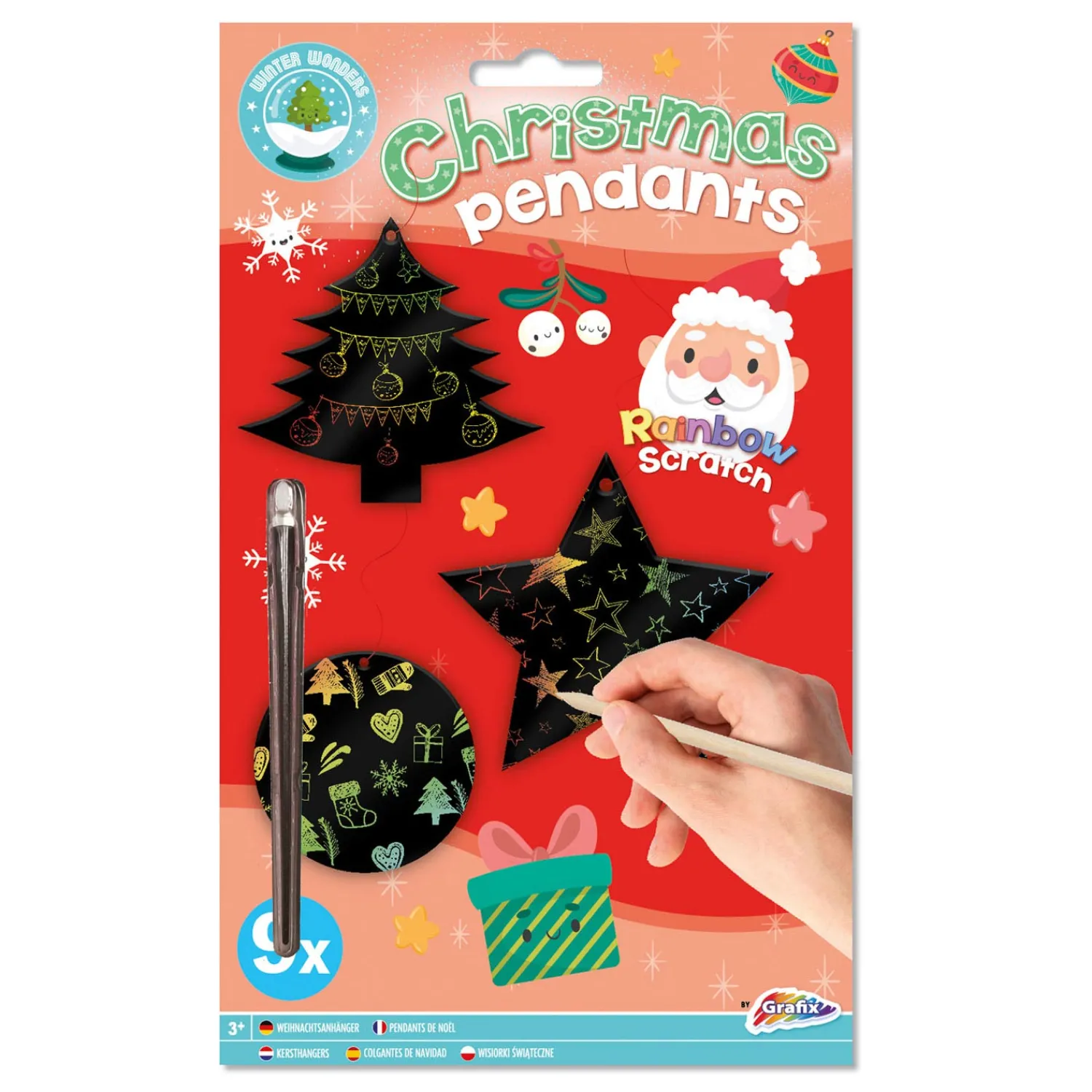 XMAS Kersthangers Regenboog, 9st.-Grafix Online