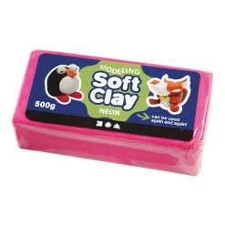 Zachte Klei - Neon Roze, 500gr.-Creativ Company Sale