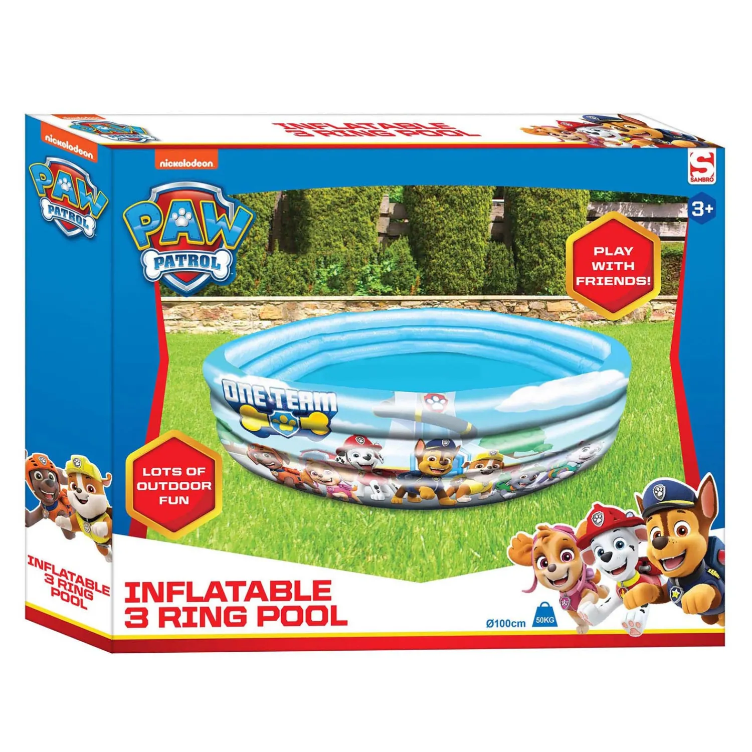 Sambro Zwembad 3-rings PAW Patrol, 100cm Hot